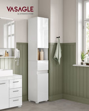 Tall Slim Bathroom Storage Cabinet with Drawer by Vasagle