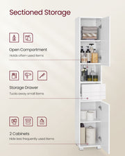 Tall Slim Bathroom Storage Cabinet with Drawer by Vasagle