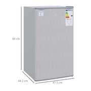 91L Under Counter Fridge Freezer With Chiller Box Adjustable Thermostat Grey