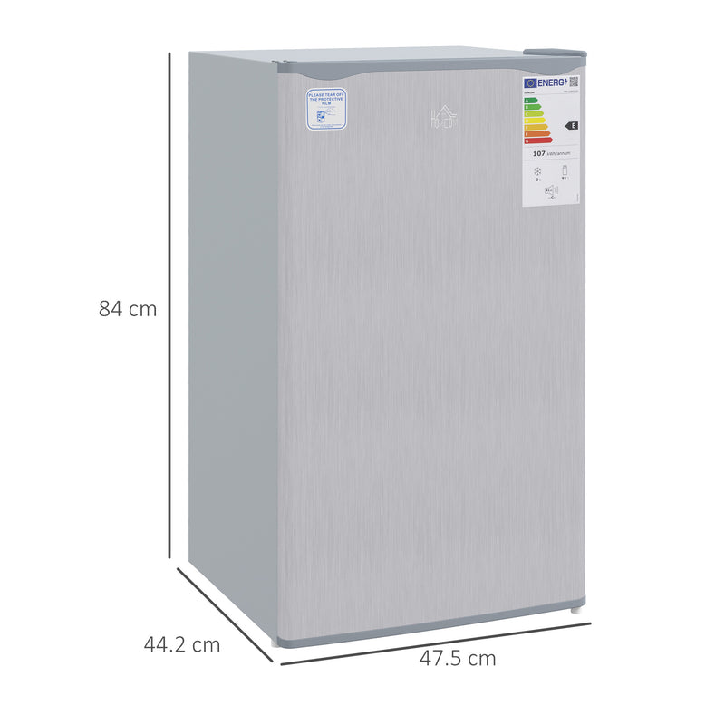 91L Under Counter Fridge Freezer With Chiller Box Adjustable Thermostat Grey