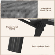 Set of Four Black Stackable Mesh Garden Chairs Lightweight and Durable by Outsunny