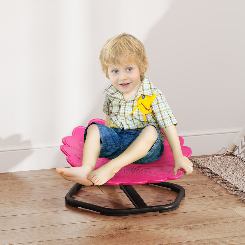 Kids Sensory Spinning Chair for Balance and Coordination with Non Slip Base, Pink AOSOM