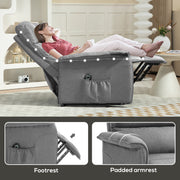 Electric Riser Recliner Armchair with Remote Control and Padded Footrest for Comfort Grey