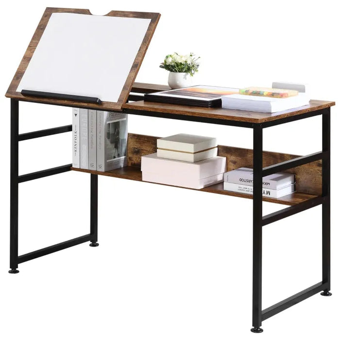 Adjustable Art Desk, 15-Level Tabletop, Multifunctional