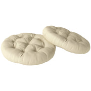 Set of Two Beige 60cm Outdoor Cushions Weather Resistant by Outsunny