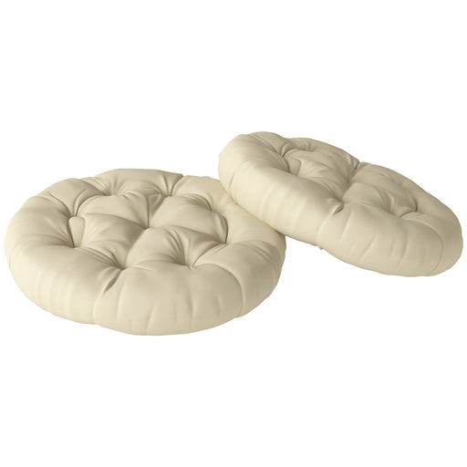 Set of Two Beige 60cm Outdoor Cushions Weather Resistant by Outsunny