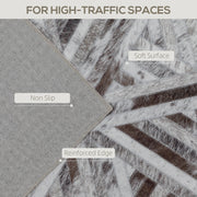 Large Chenille Area Rug Non Slip Washable Carpet For Living Room Or Bedroom Brown