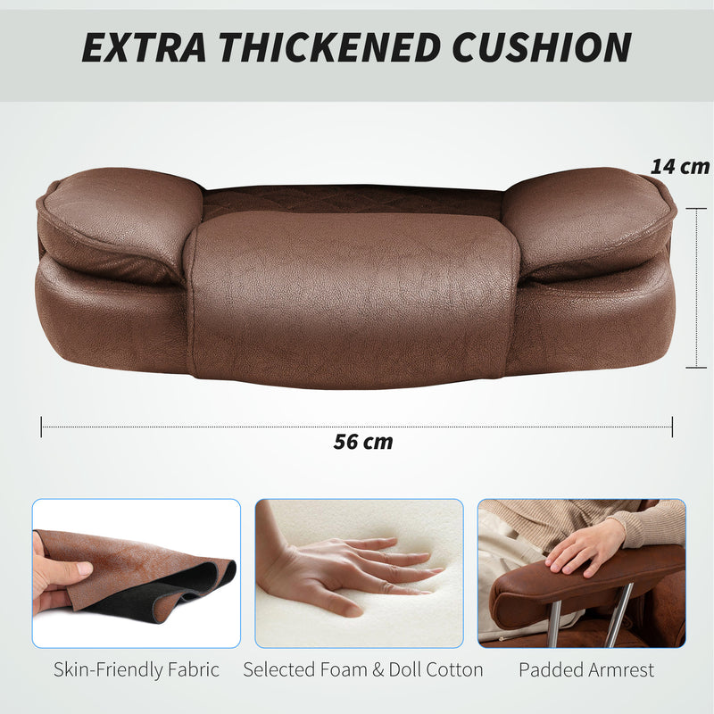 Dark Brown Reclining Office Chair With Lumbar Support Ideal For All Day Comfort