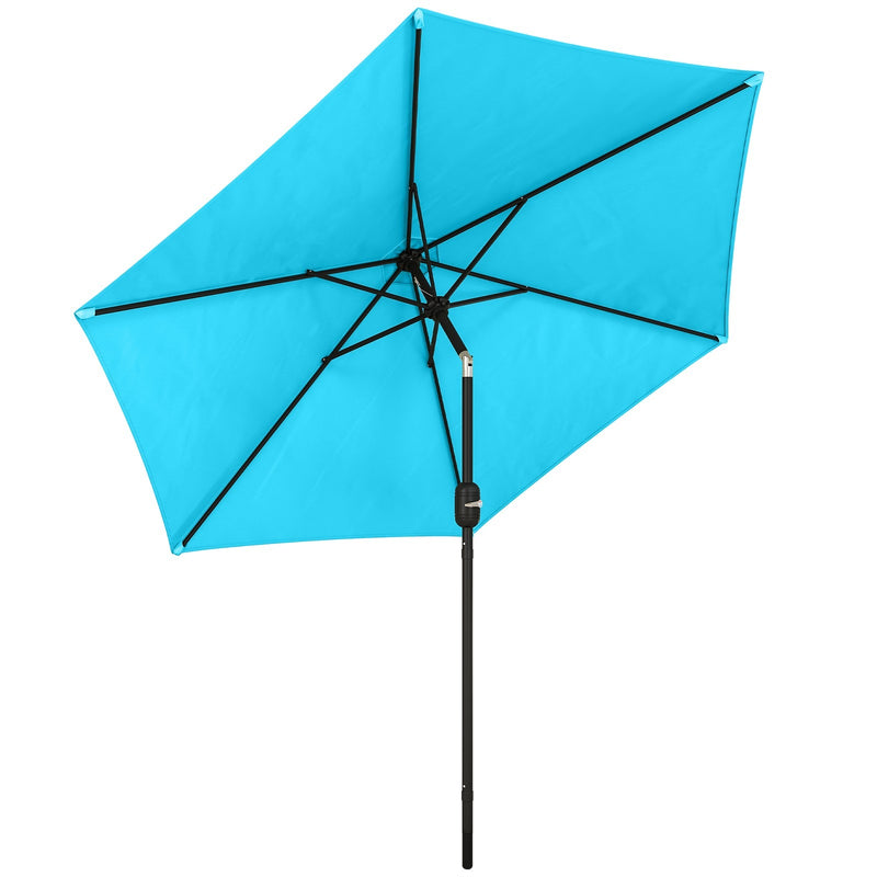 Tilting Garden Parasol with Adjustable UPF30+ Shade For Patio or Lawn Outsunny