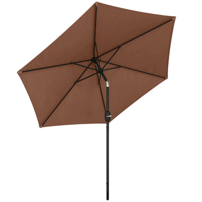 Tilting Garden Parasol with Adjustable UPF30+ Shade For Patio or Lawn Outsunny