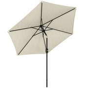 Tilting Garden Parasol with Adjustable UPF30+ Shade For Patio or Lawn Outsunny