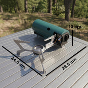 Portable Folding Gas Stove for Safe Outdoor Cooking with Auto Shut-Off Green AOSOM