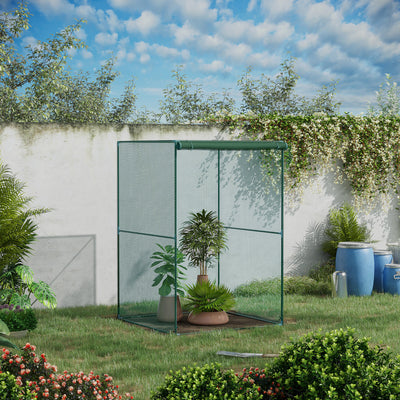Compact Plant Cage With Netting For Protecting Vegetables and Flowers, Green AOSOM