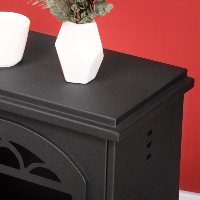Freestanding Bioethanol Fireplace for Instant Smoke Free Warmth in Any Room Black