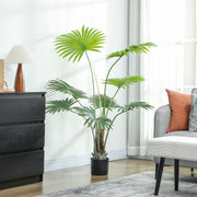 145cm Artificial Palm Tree with Lifelike PEVA Leaves Ideal for Home or Office Decor Green