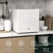35L Compact Mini Freezer with Adjustable Temperature Control Ideal for Small Spaces White