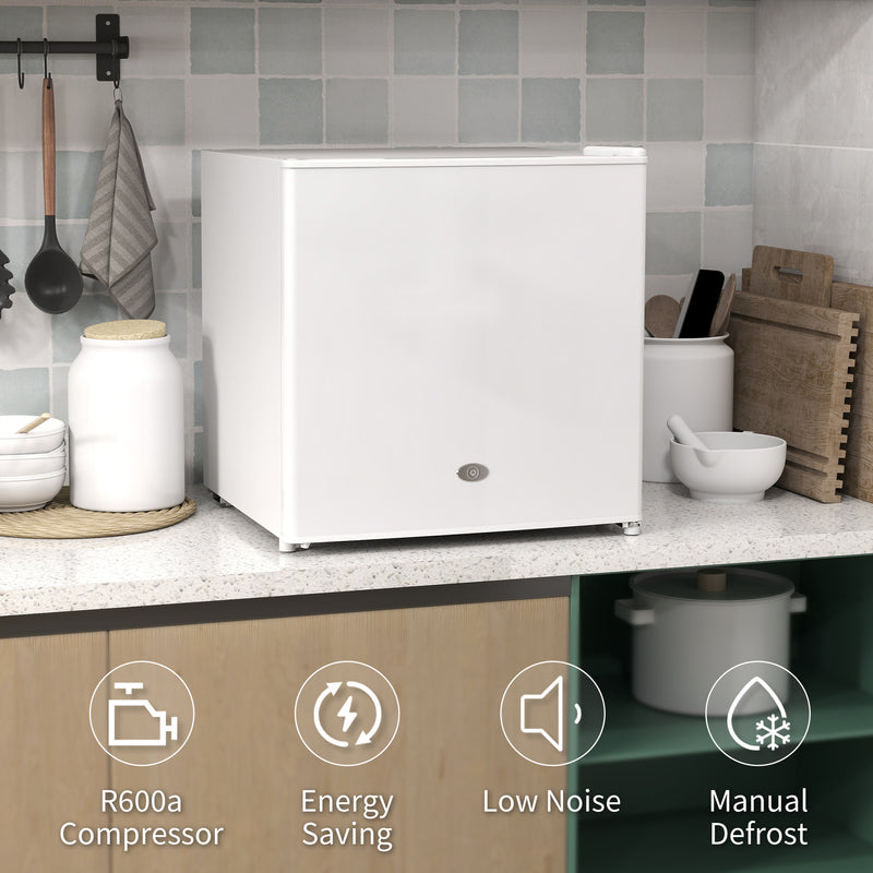 35L Compact Mini Freezer with Adjustable Temperature Control Ideal for Small Spaces White