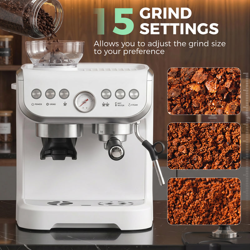 Bean to Cup Coffee Machine for Barista-Style Espresso and Lattes at Home
