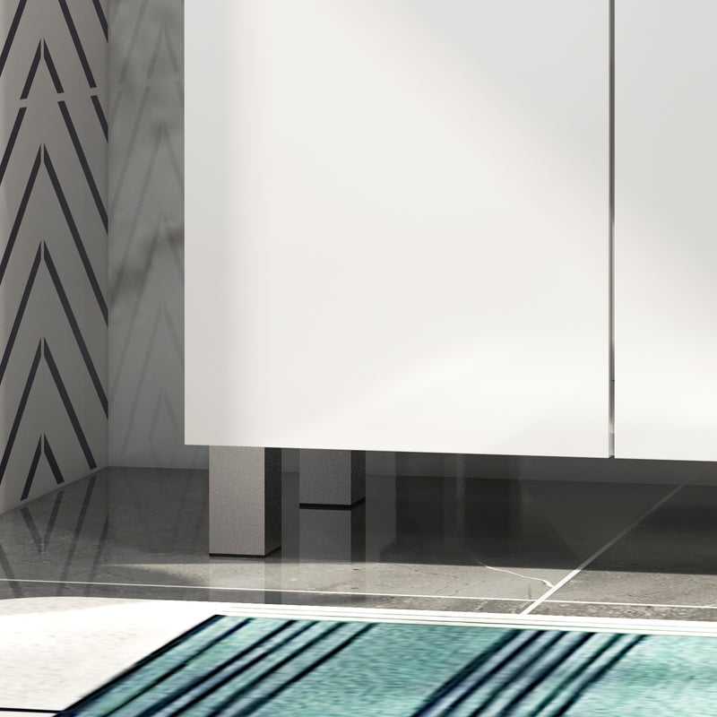 Freestanding Bathroom Storage Cabinet with Adjustable Shelf for Organised Spaces White