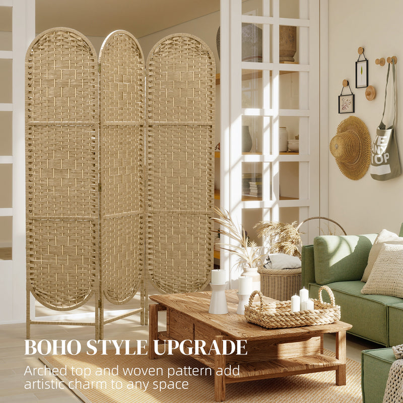 Folding Room Divider for Instant Privacy and Light Control Natural