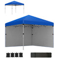 Blue 3 x 3m Pop Up Gazebo with Sidewalls Leg Weights and Wheeled Bag UPF 30+ by Outsunny