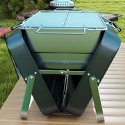 Portable Black Metal BBQ Grill For Outdoor Cooking With Durable Compact Design