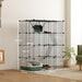 Large 4 Tier DIY Cat Cage with Hammock Ramps and 5 Doors for Indoor Use by PawHut