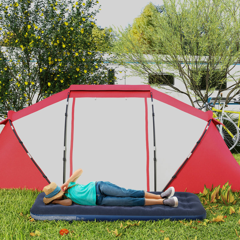 Single Inflatable Camping Mattress with Hand Pump for Comfortable Outdoor Sleep Blue
