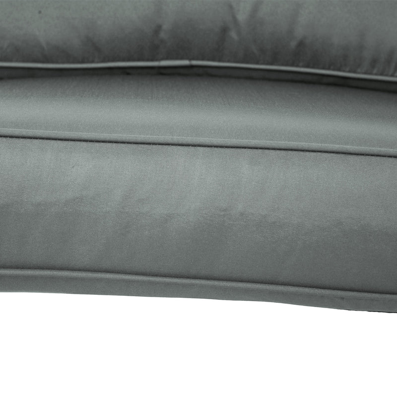 Charcoal Grey 2 Seater Garden Chair Cushion Set for Indoor and Outdoor Comfort