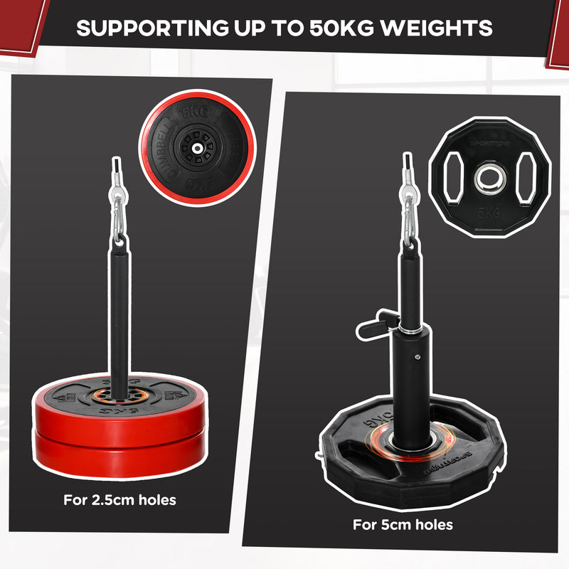 Cable Machine Pulley System with DIY Loading Weight Pin for Lat Pulldown by SPORTNOW AOSOM