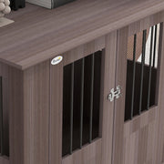 Dog Crate Table for Medium and Large Dogs with Magnetic Door Indoor Use 95x55x75cm Purple by PawHut