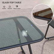 Grey Four Piece Rattan Garden Sofa Set With Strong Panels by Outsunny