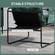 Green Minimalist Padded Accent Chair with Side Pockets by HOMCOM