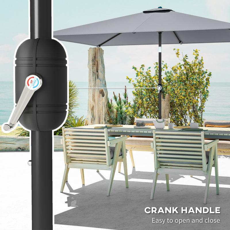 Garden Parasol with Adjustable Tilt for All Day Shade and Comfort Light Grey