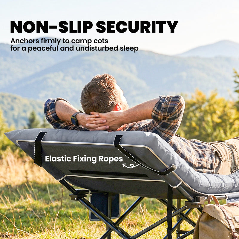 Camping Mat with Thick Foam for Warm Comfortable Sleep Outdoors Light Grey