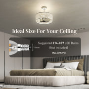 Crystal Ceiling Light for Sparkling Living Room or Hallway Illumination Silver Tone Homcom