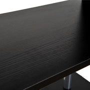 Black 5 Tier S Shape Bookcase Modern Freestanding Shelf For Home Office Or Living Room