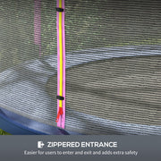 Pink 10ft Trampoline Net Replacement with Zip Entrance and 6 Pole Covers by Outsunny AOSOM