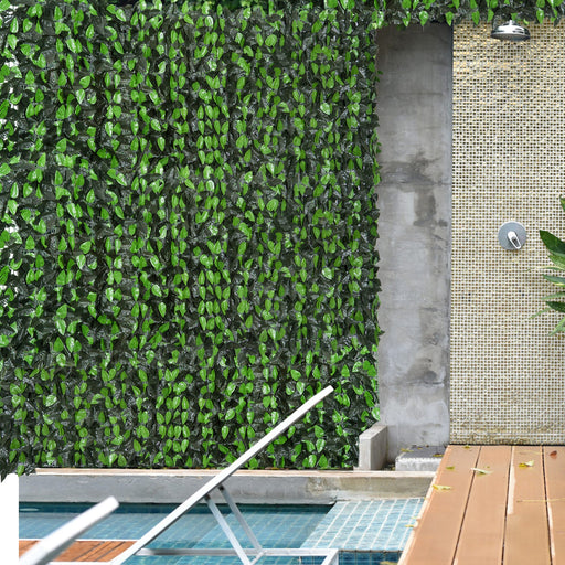 Artificial Leaf Privacy Fence Panel 3M x 1M for Garden or Balcony Decoration Green