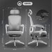 Grey Ergonomic Mesh Office Chair with Adjustable Lumbar Support and Footrest by HOMCOM