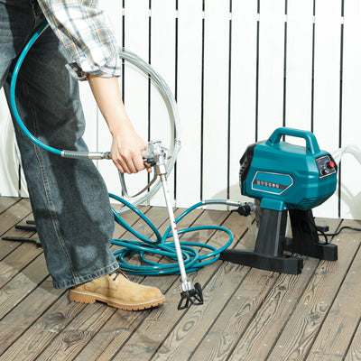 Airless Electric Paint Sprayer for Interior and Exterior DIY Projects 200 Bar by HOMCOM AOSOM