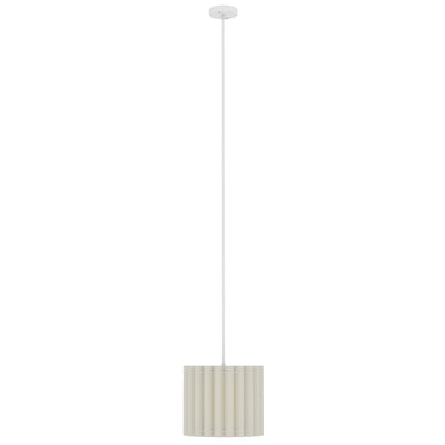 White Linen Wave Pendant Light Shade E27 Ceiling Lamp for Living Room Bedroom by HOMCOM