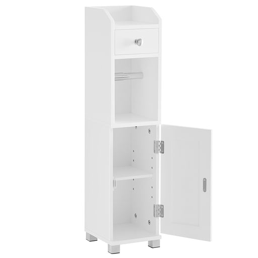 Small Bathroom Storage Cabinet with Toilet Paper Holder and Shelf by Vasagle