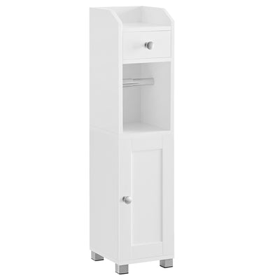 Small Bathroom Storage Cabinet with Toilet Paper Holder and Shelf by Vasagle