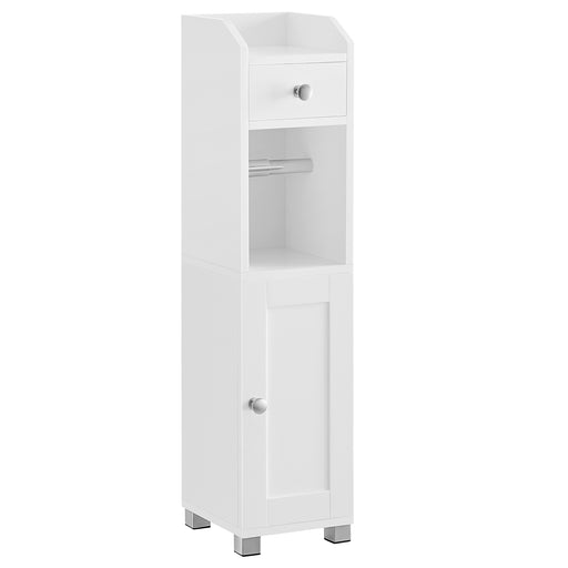 Small Bathroom Storage Cabinet with Toilet Paper Holder and Shelf by Vasagle