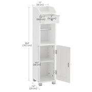 Small Bathroom Storage Cabinet with Toilet Paper Holder and Shelf by Vasagle
