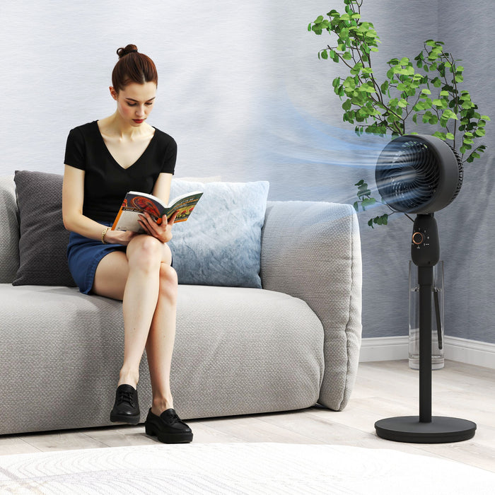 Powerful 12 Inch Pedestal Fan with 3 Speeds and Oscillating Function for Home and Office by HOMCOM