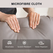 Manual Recliner Armchair with Adjustable Leg Rest for Lounge or Bedroom Comfort, Grey