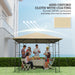 Beige 3m x 3m Gazebo Canopy Replacement Cover Water Resistant with UPF30+ by Outsunny