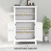 White Modern Bathroom Storage Cabinet with Shelves by HOMCOM